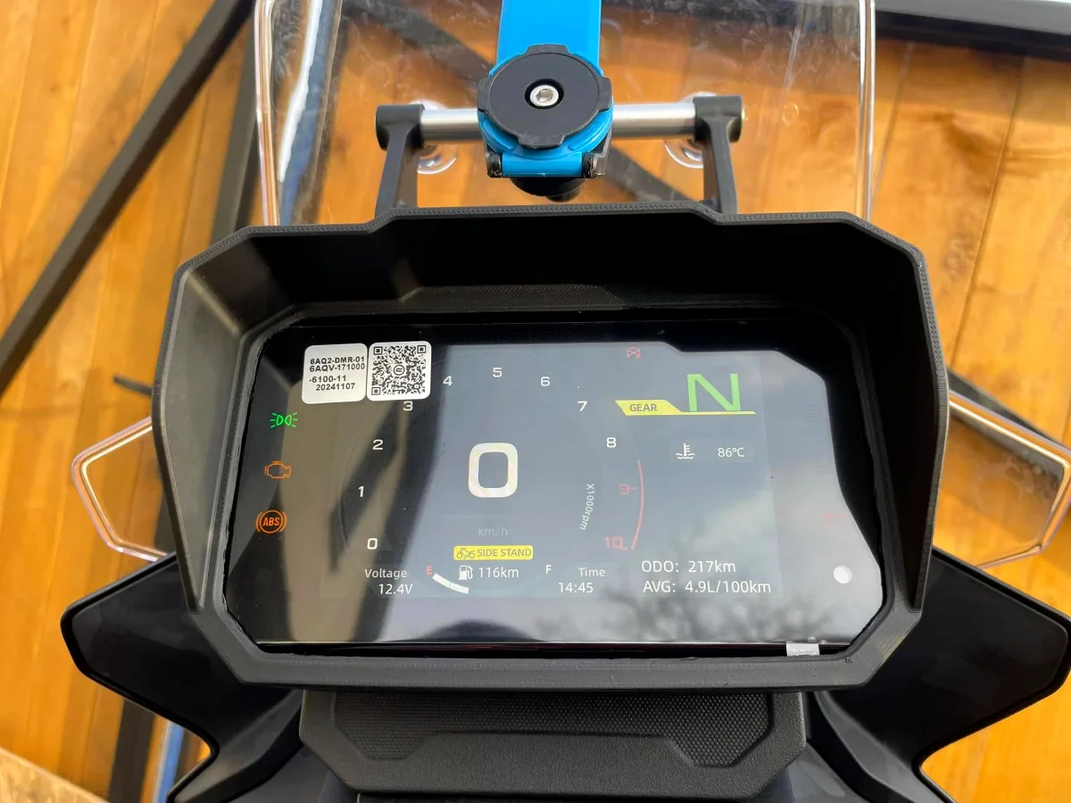 Wydruk 3D – osłona przeciwsłoneczna do motocykla CFMOTO 450MT