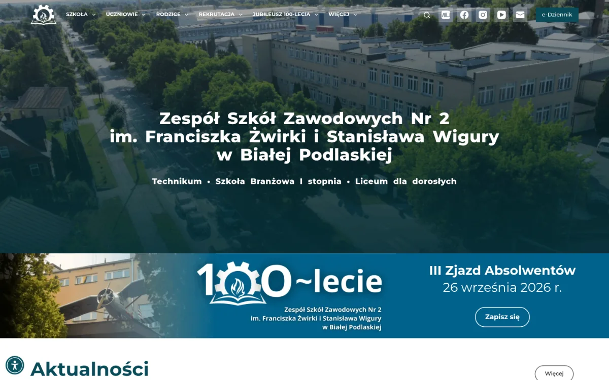 Strona Zespół Szkół Zawodowych nr 2 – Brzeska71 – realizacja TypowyInformatyk.pl
