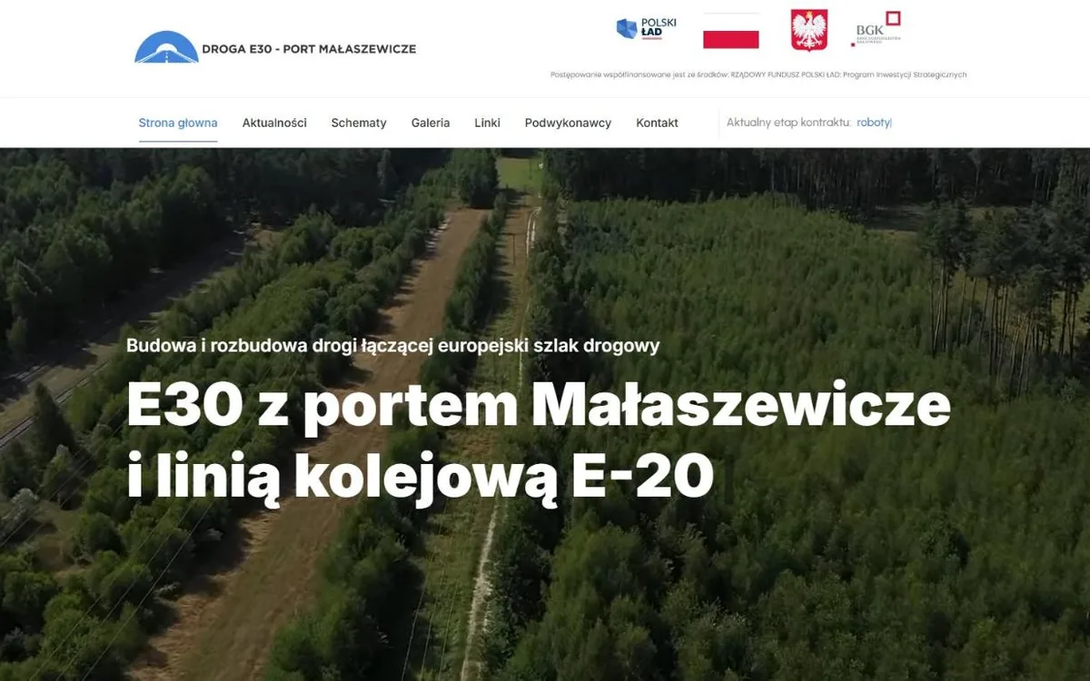 Strona Droga E30 – Port Małaszewicze – realizacja TypowyInformatyk.pl
